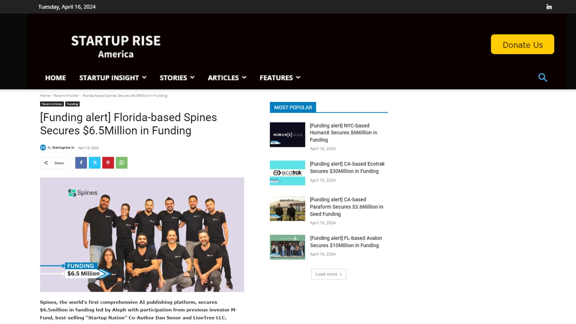 Spines News And Media