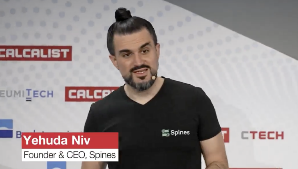 Spines' CEO, Yehuda Niv, presenting at Mind the Tech in New York. 
